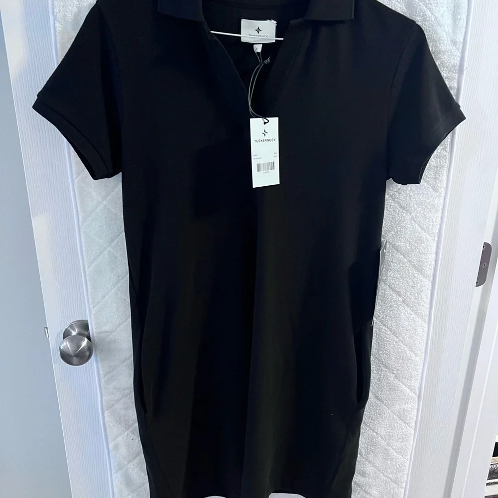 Black Hutton Polo Dress - Picture 2 of 4